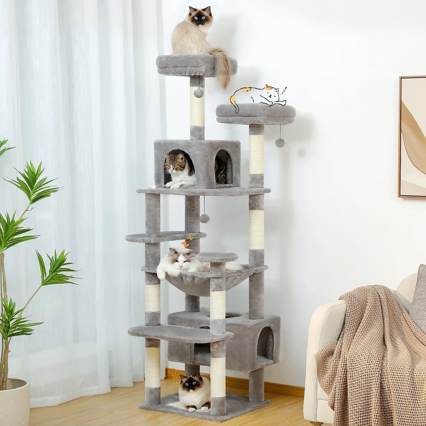 Large Cat Tree Hammock