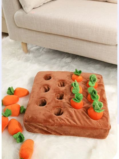 Carrot Farm Interactive Plush Dog Toy