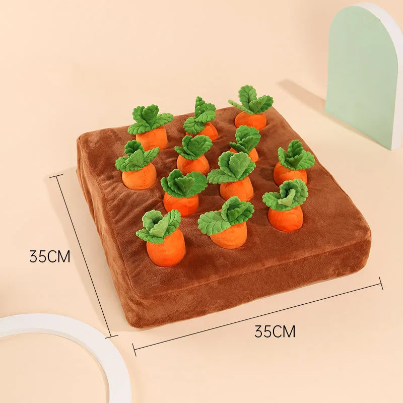 Carrot Farm Interactive Plush Dog Toy