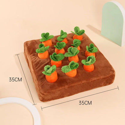 Carrot Farm Interactive Plush Dog Toy