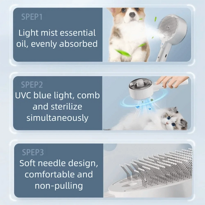 Self-Cleaning Pet Hair Remover Brush