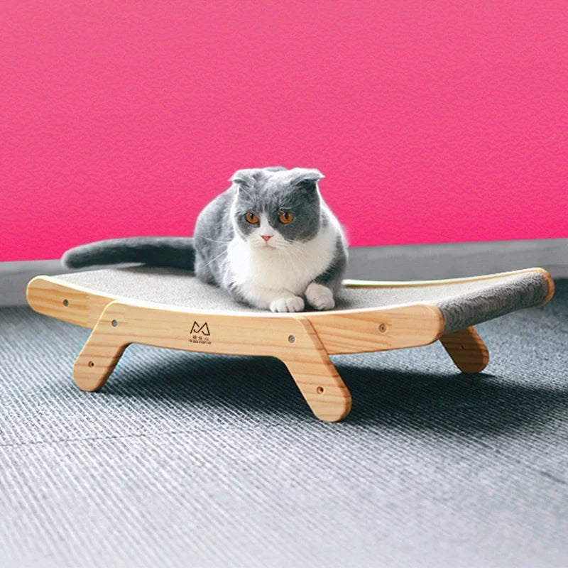 Solid Wooden Cat Scratcher